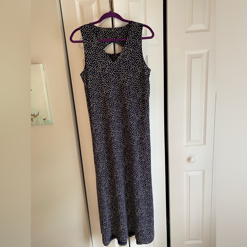 J. Jill Wearever Navy Blue Midi Sundress Size Small Tall